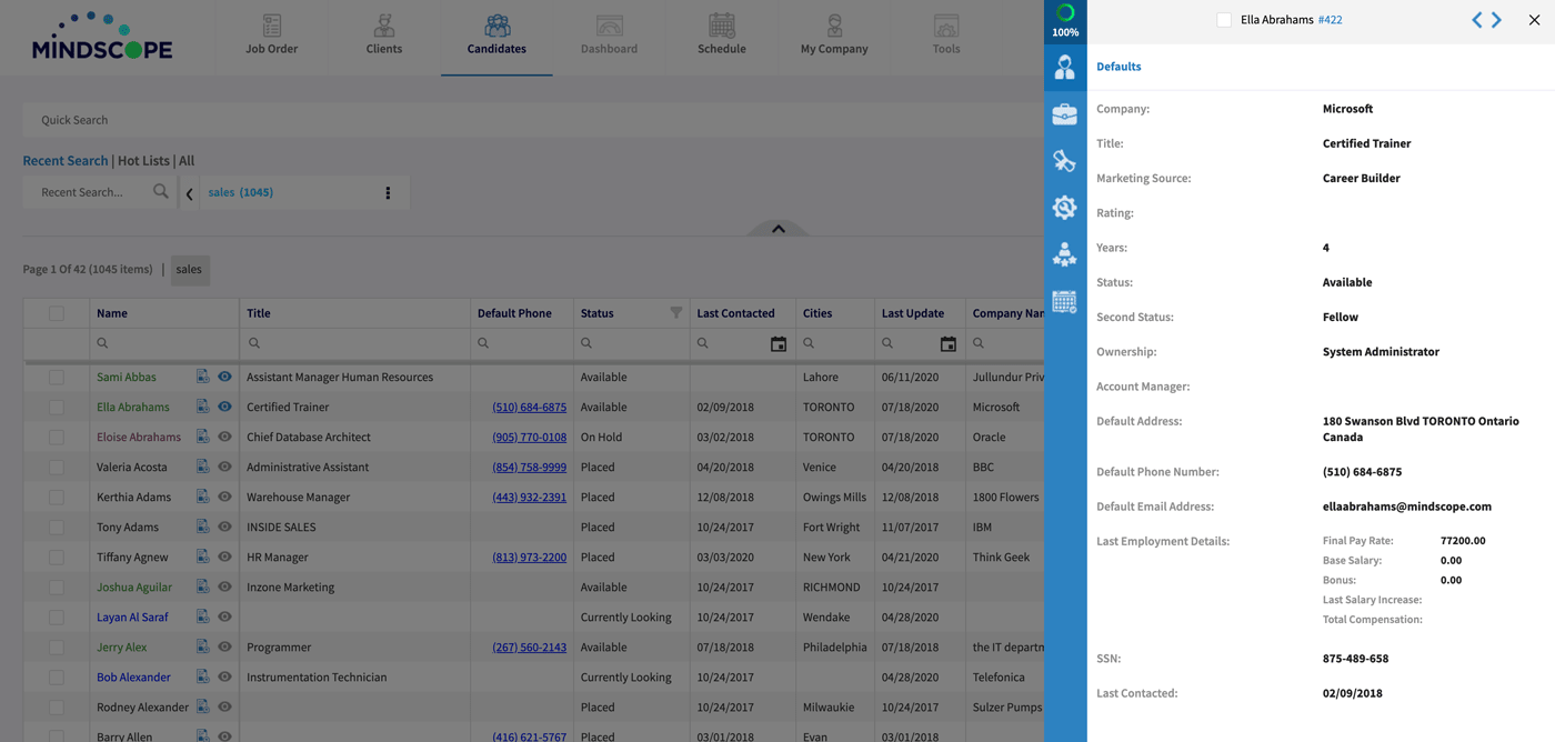 ui candidate details min